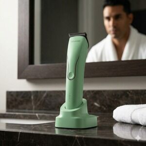 Voukad Green Cordless Body Hair Trimmer with Charging Dock - Brand New